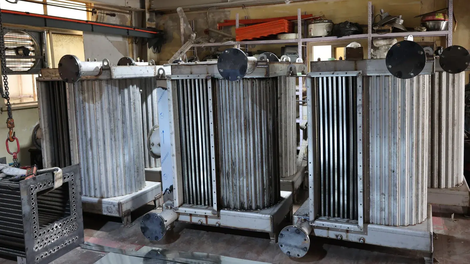Finned-tube assemblies produced in the Steelhui workshop