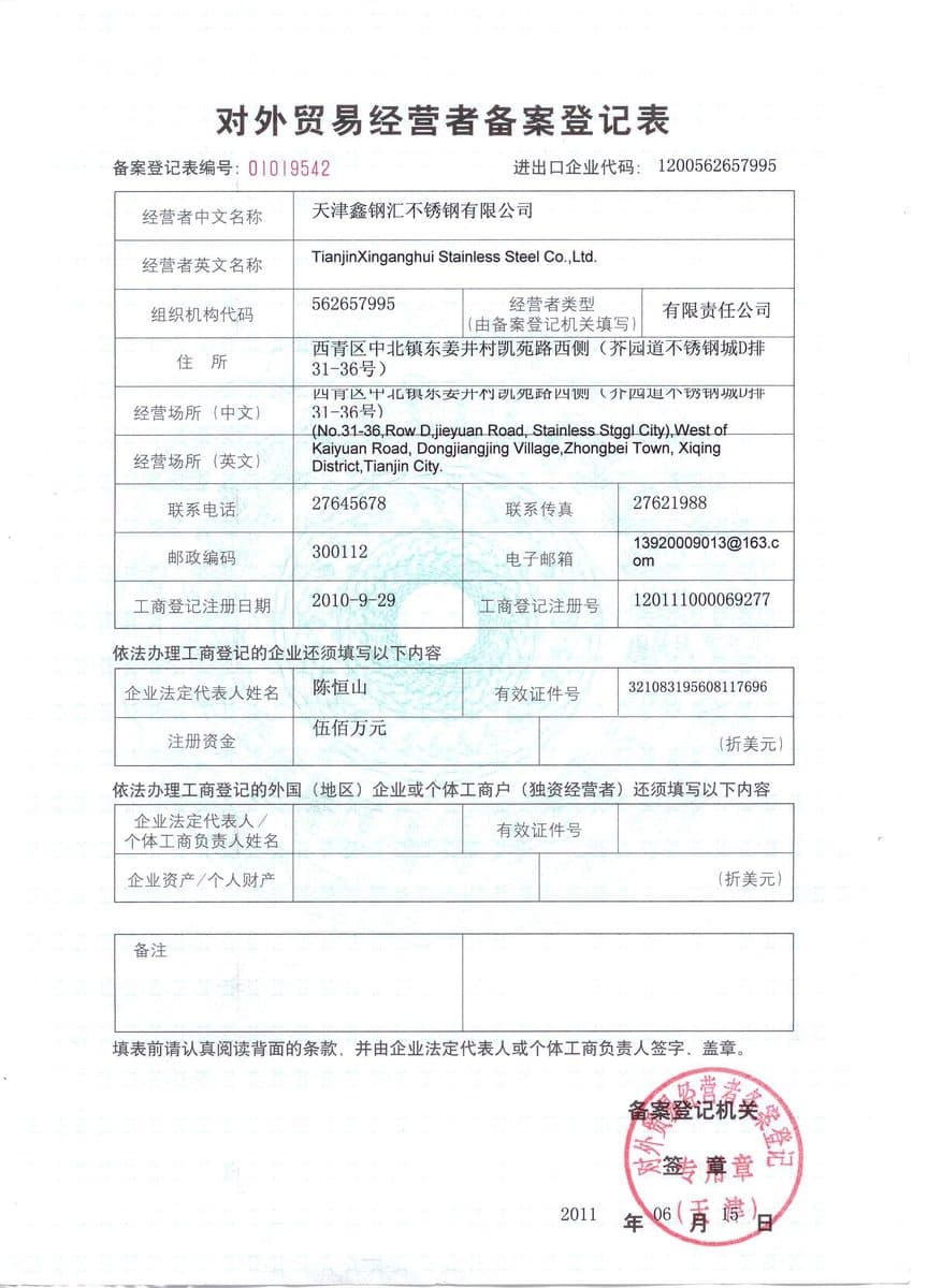 Foreign Trade Operator Registration