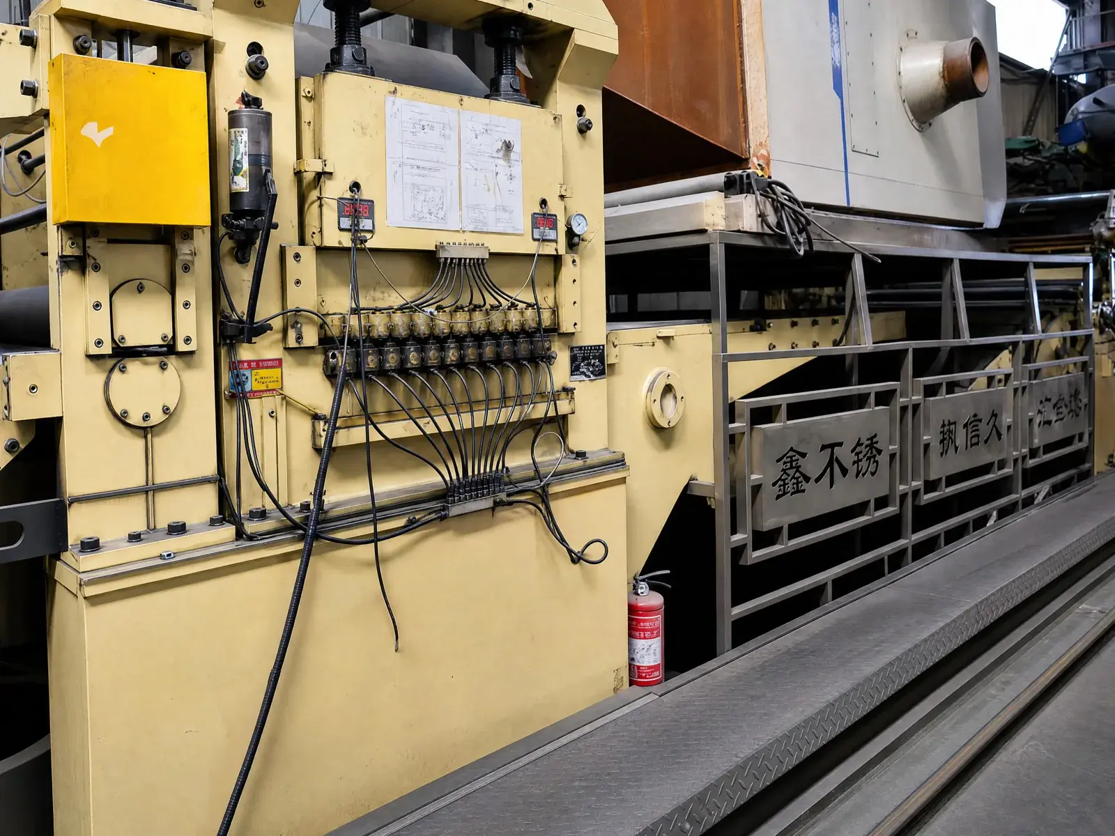 Stainless steel shearing line at STEELHUI's workshop
