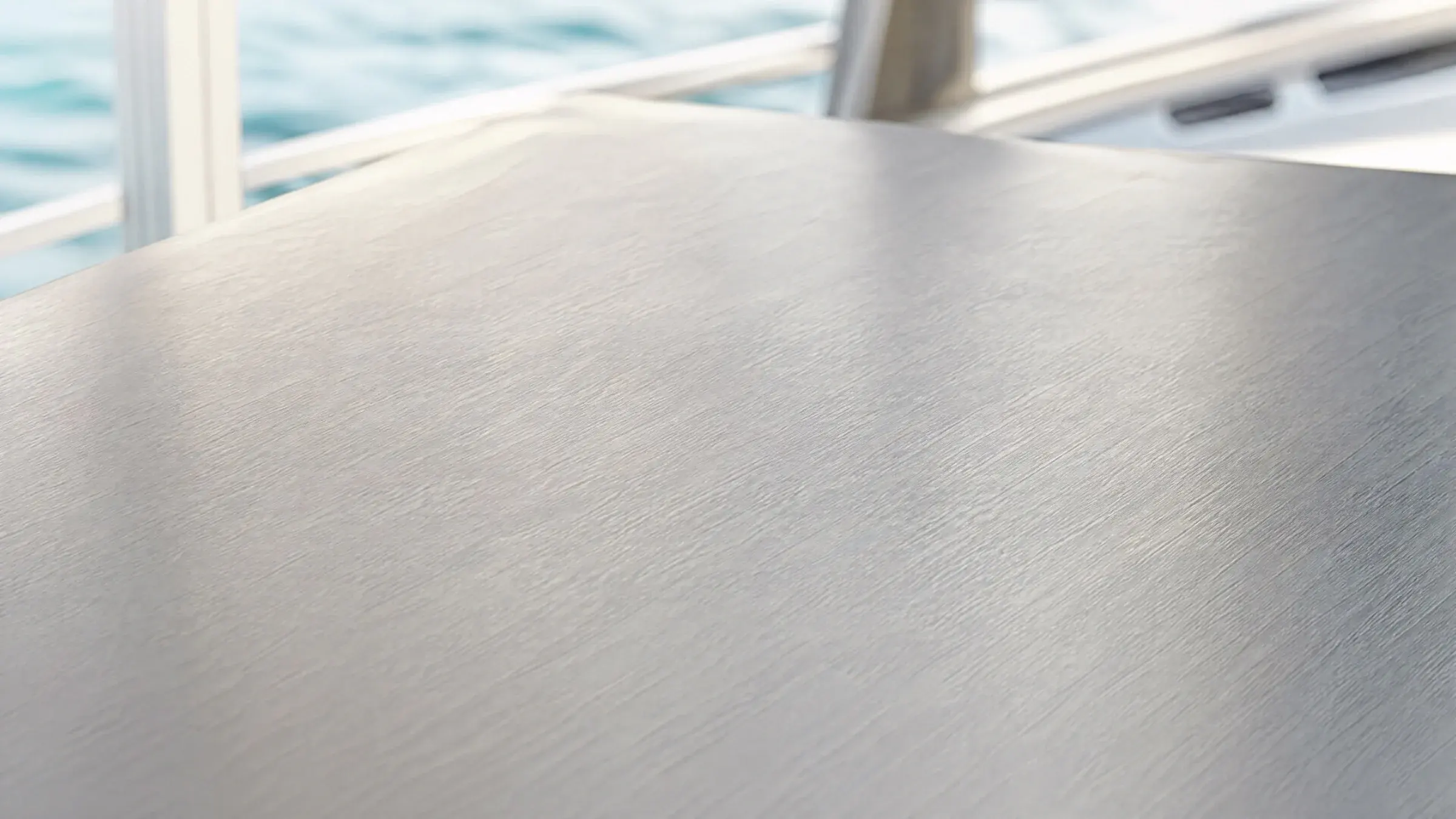 Brushed 5083 aluminium surface in soft natural light