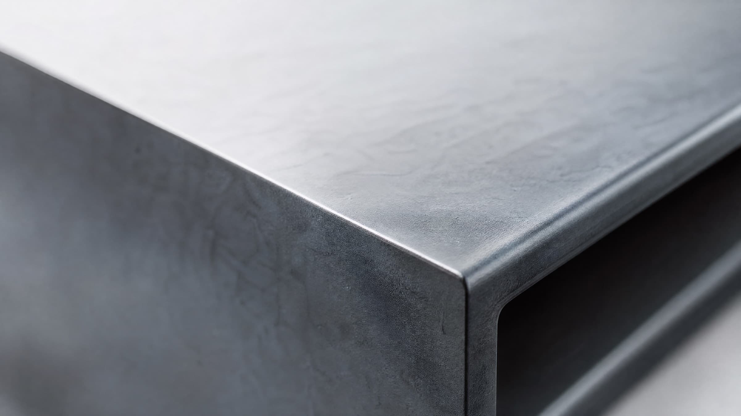 Q345 carbon steel surface in soft natural light