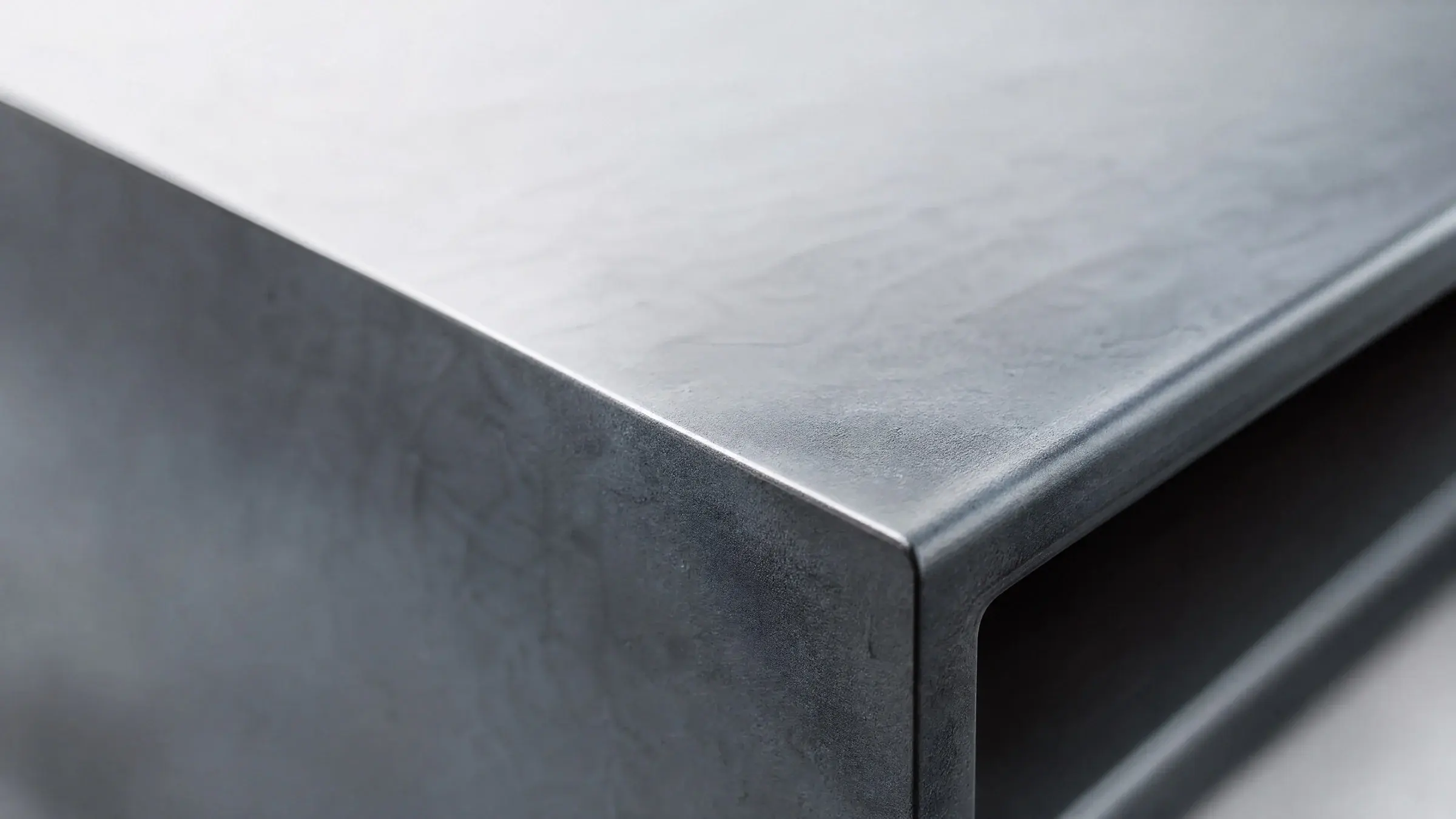 Q345 carbon steel surface in soft natural light