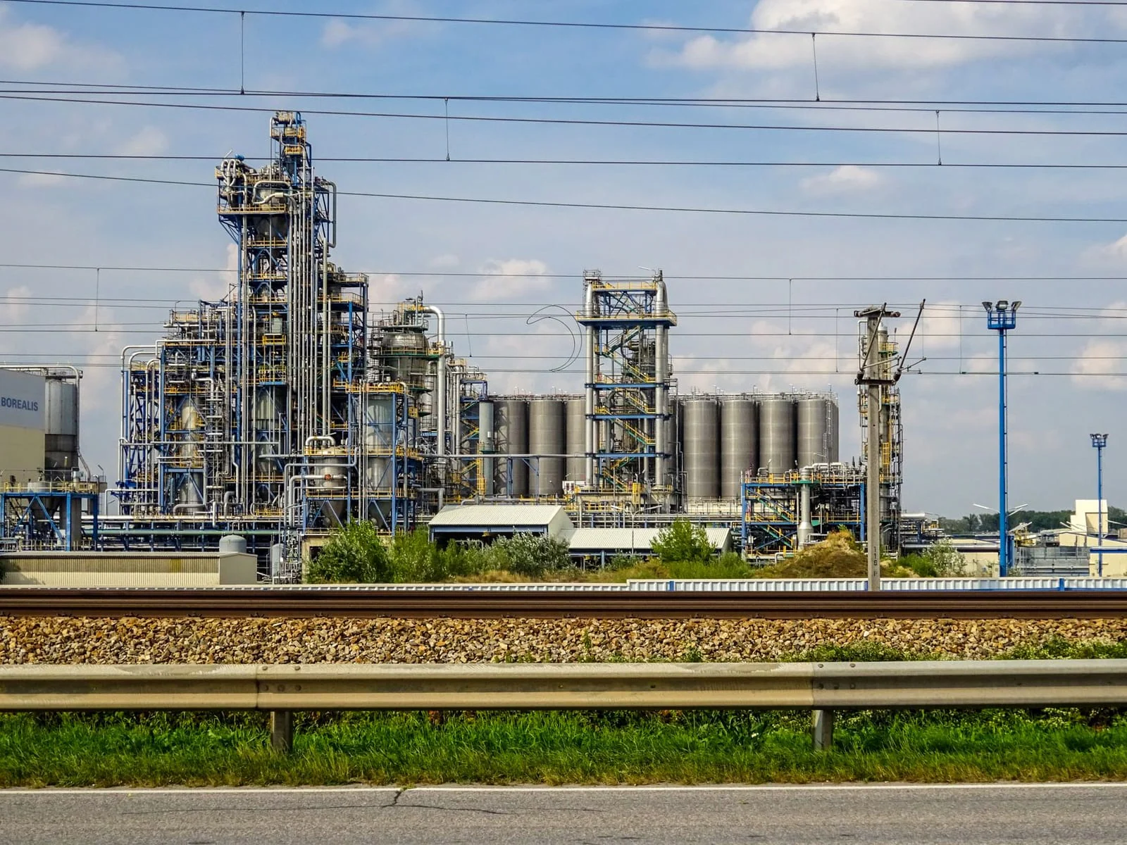 Chemical processing plant pipes