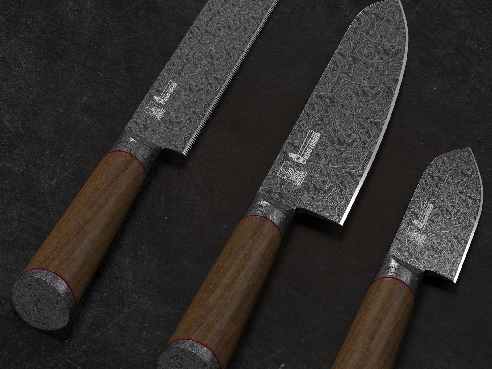 Kitchen knives set blades