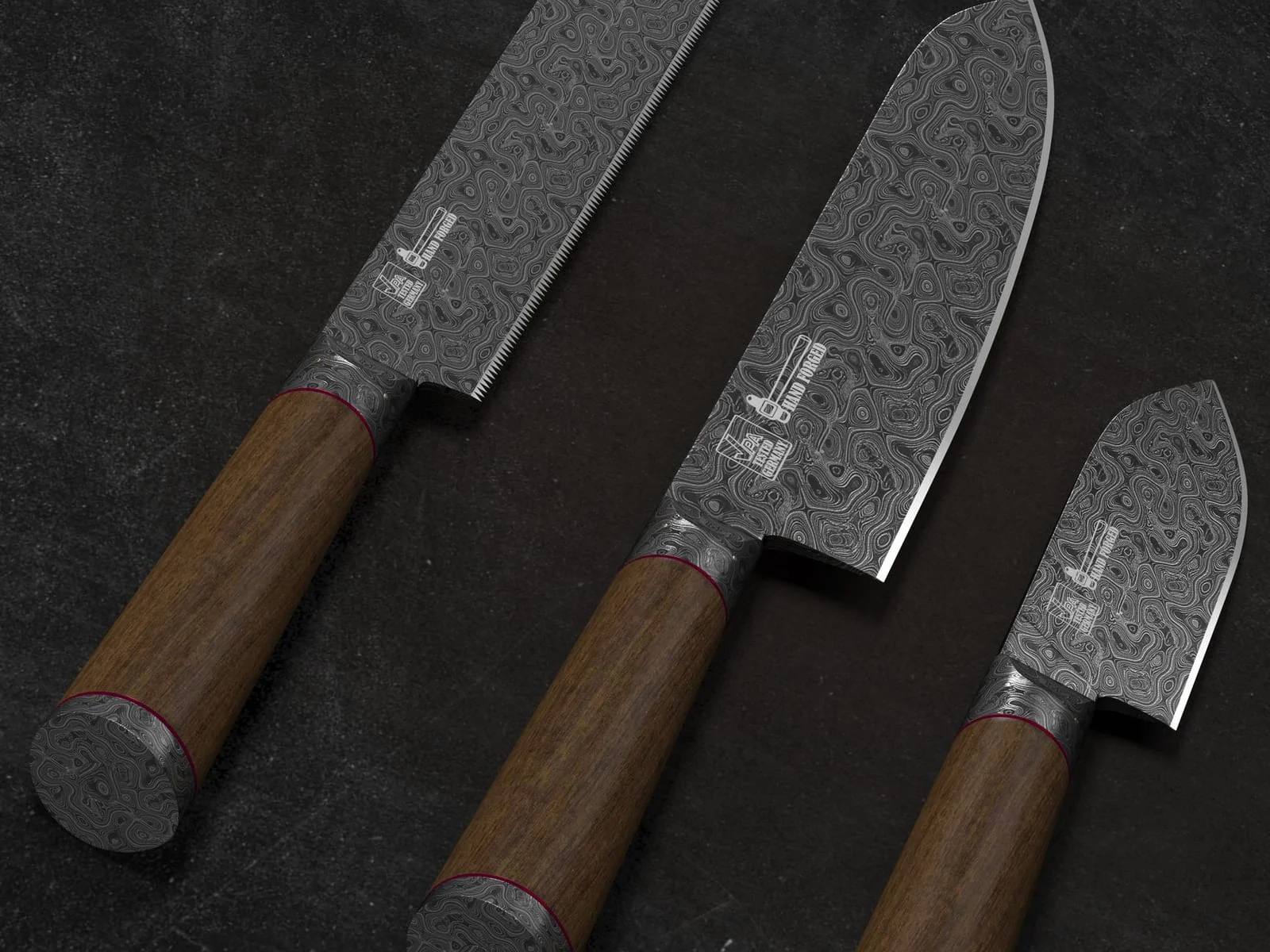Kitchen knives set blades