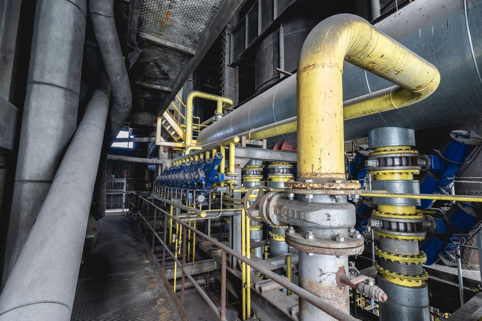 Industrial valves pipes plant