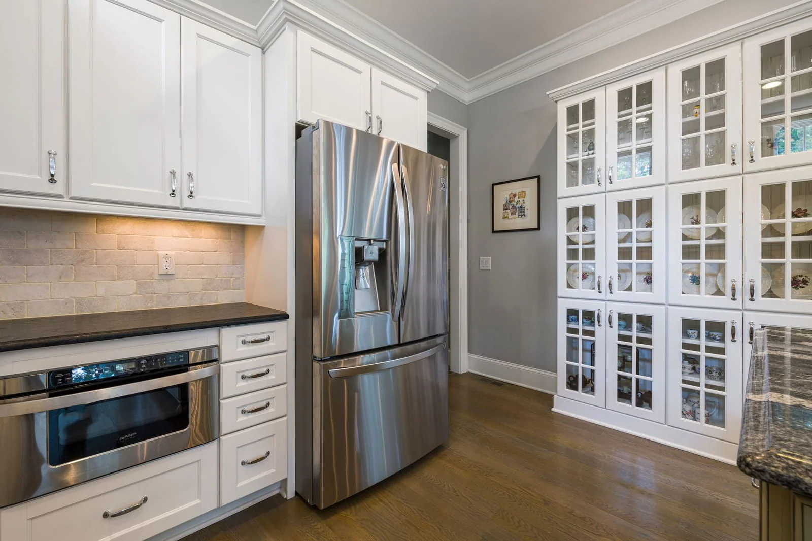 Stainless steel kitchen appliances refrigerator