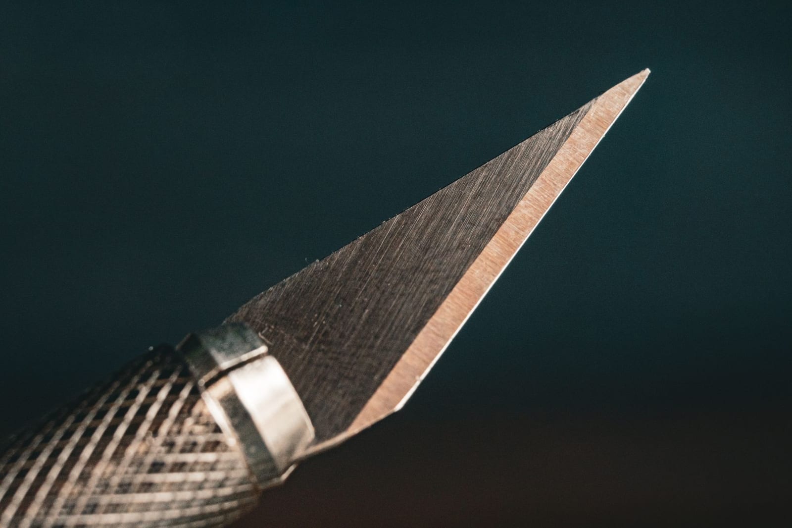 Sharp knife blade edge macro