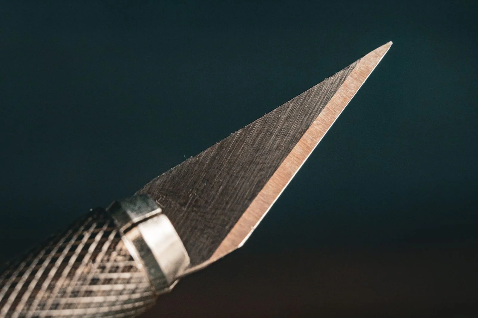 Sharp knife blade edge macro