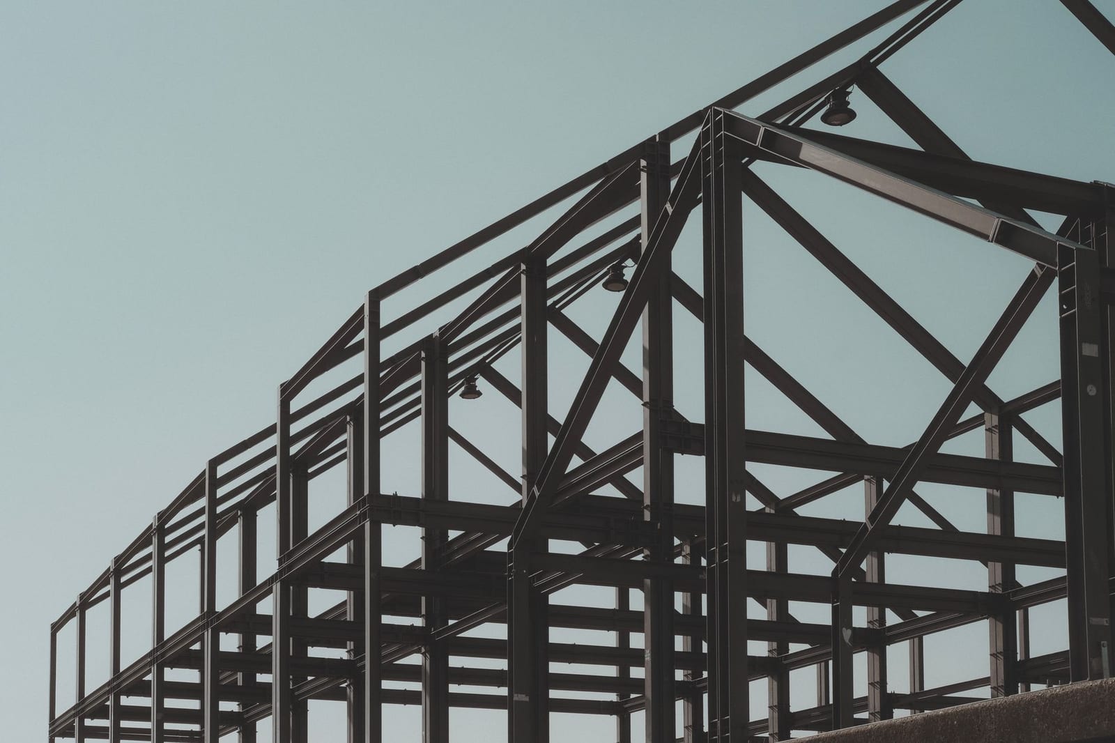 Steel structural frame construction