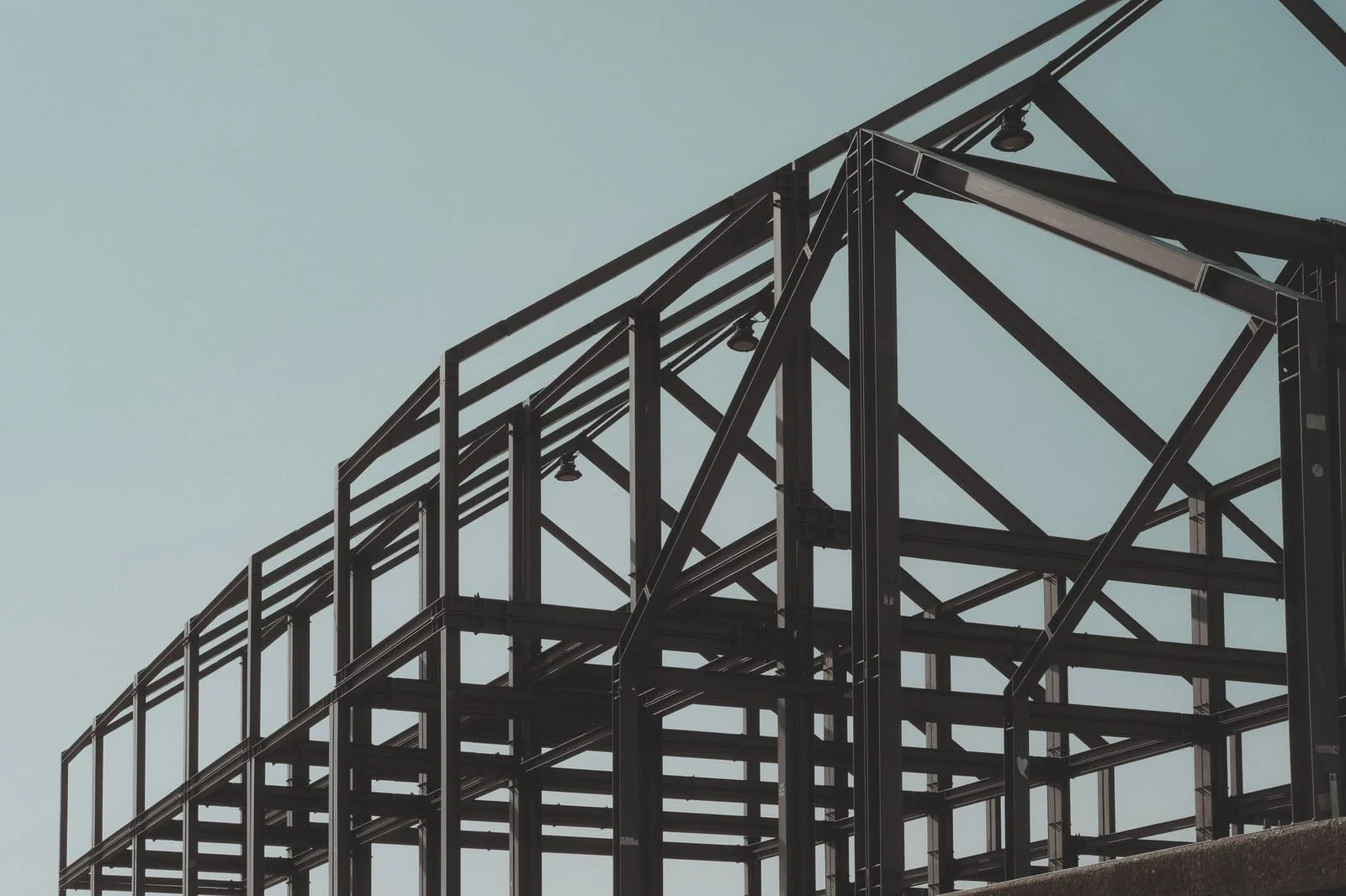 Steel structural frame construction