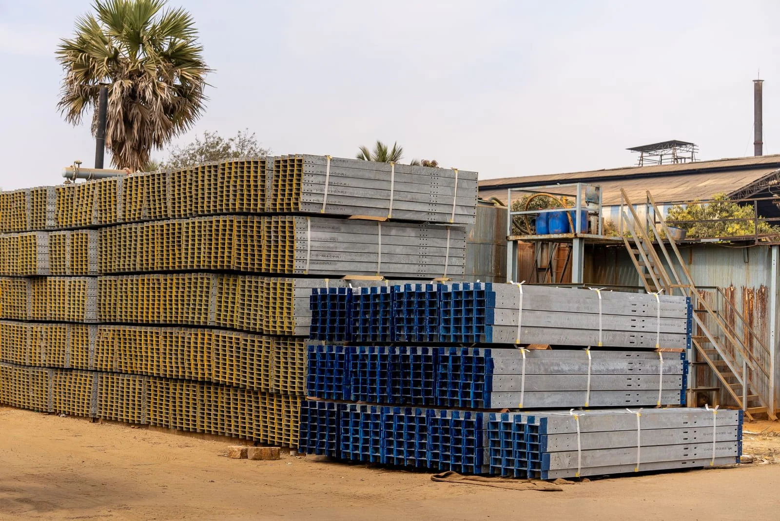 Steel i-beam h-beam stack warehouse